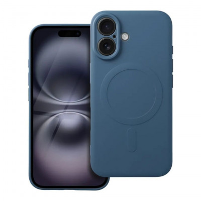 SILICONE MAG COVER case with MagSafe for iPhone 16 Blue
