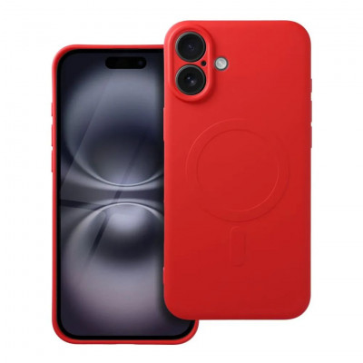 SILICONE MAG COVER case with MagSafe for iPhone 16 Plus Red