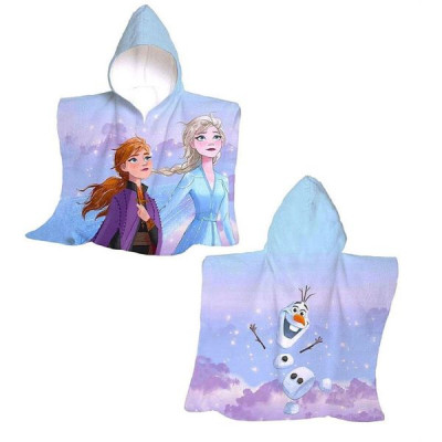Disney Frozen 2 Children\'s Beach  Poncho with hood (Anna Elsa Olaf)