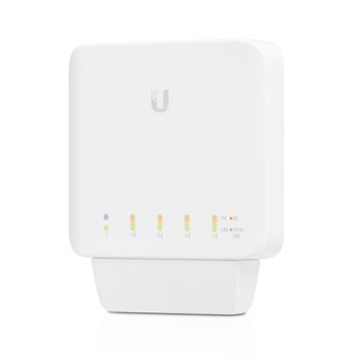 USW-Flex-3 - Ubiquiti. 5-Port managed PoE switch with (1) 802.3at/bt (PoE+/PoE++) input port and (4) 802.3af (PoE) Gigabit Ether
