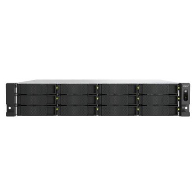 NAS RACK 2U QNAP TS-h1277AXU-RP-R7-32G 12HD + 2x M.2 NVMe 2P 2.5GbE 2P 10GbE BaseT  2xUSB RAM 32GB DDR4 AMD Ryzen 7700 2X550W
