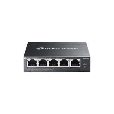 SWITCH TP-LINK OMADA ES205GP 5P LAN GIGABIT DESKTOP 10/100/1000Mbps RJ45 Desktop Easy Managed Switch 4P GIGABIT POE