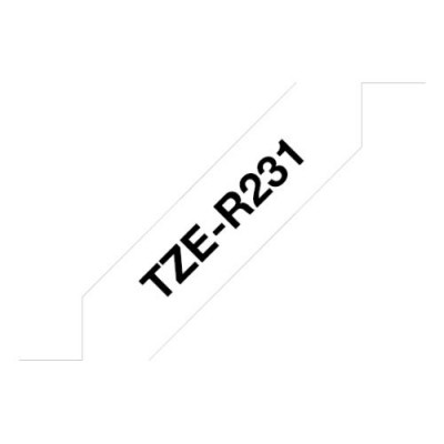 Brother TZE-R231 label-making tape Black on white