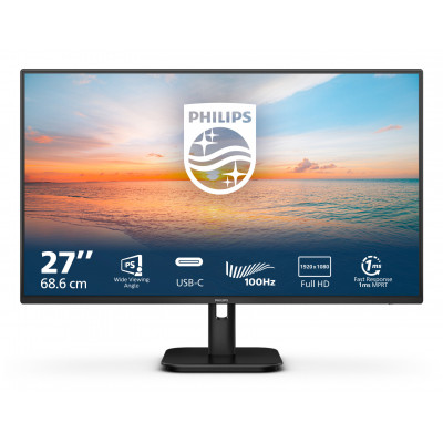 Philips 1000 series 27E1N1300A 00 computer monitor 68.6 cm (27") 1920 x 1080 pixels Full HD LCD Black