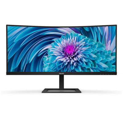 Philips E Line 346E2CUAE 00 computer monitor 86.4 cm (34") 3440 x 1440 pixels Wide Quad HD+ LCD Black