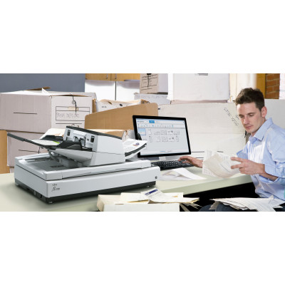 Ricoh fi-7700 Flatbed & ADF scanner 600 x 600 DPI A3 Black, White