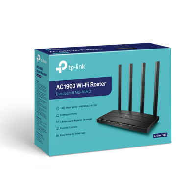 TP-Link Archer C80 wireless router Gigabit Ethernet Dual-band (2.4 GHz   5 GHz) Black