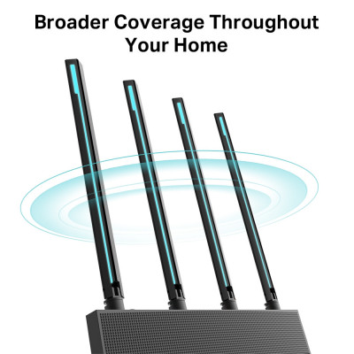 TP-Link Archer C80 wireless router Gigabit Ethernet Dual-band (2.4 GHz   5 GHz) Black