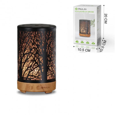 MU Ultrasonic Aroma Diffuser – Forest Design, Essential Oil Fragrance