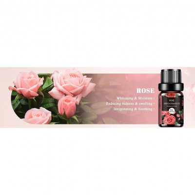 AESHORY Rose Essential Oil – 10ml 100% Natural Floral Scent for Diffusers