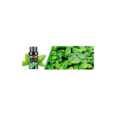 AESHORY Pepper Mint Essential Oil – 10ml | 100% Pure, Floral & Natural for Diffusers