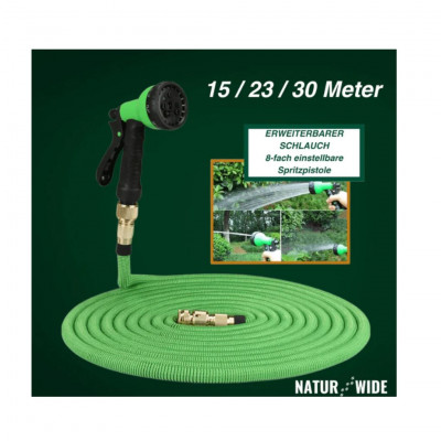 10m to 50m Long Garden Hose, Green