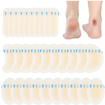 Plasters for Hydrocolloidal Feet and Invisible Heel Protectors Pack of 30