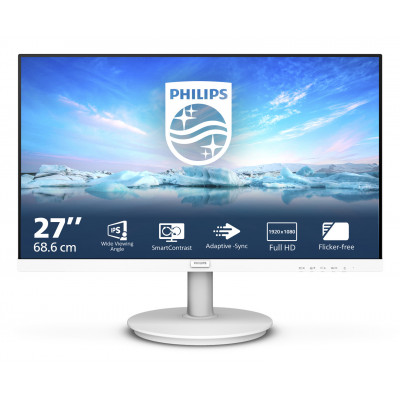 Philips V Line 271V8AW 00 computer monitor 68.6 cm (27") 1920 x 1080 pixels Full HD LCD White