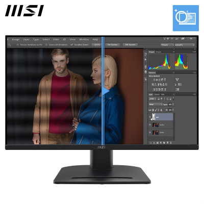MSI Pro MP275QPG 27 Inch Monitor, QHD (2560 x 1440), 100Hz, IPS, 1ms, 2x HDMI 2.0b, 1x DP 1.2a output, Built-in Speakers,