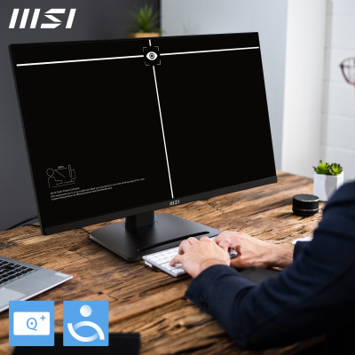 MSI Pro MP275QPG 27 Inch Monitor, QHD (2560 x 1440), 100Hz, IPS, 1ms, 2x HDMI 2.0b, 1x DP 1.2a output, Built-in Speakers,