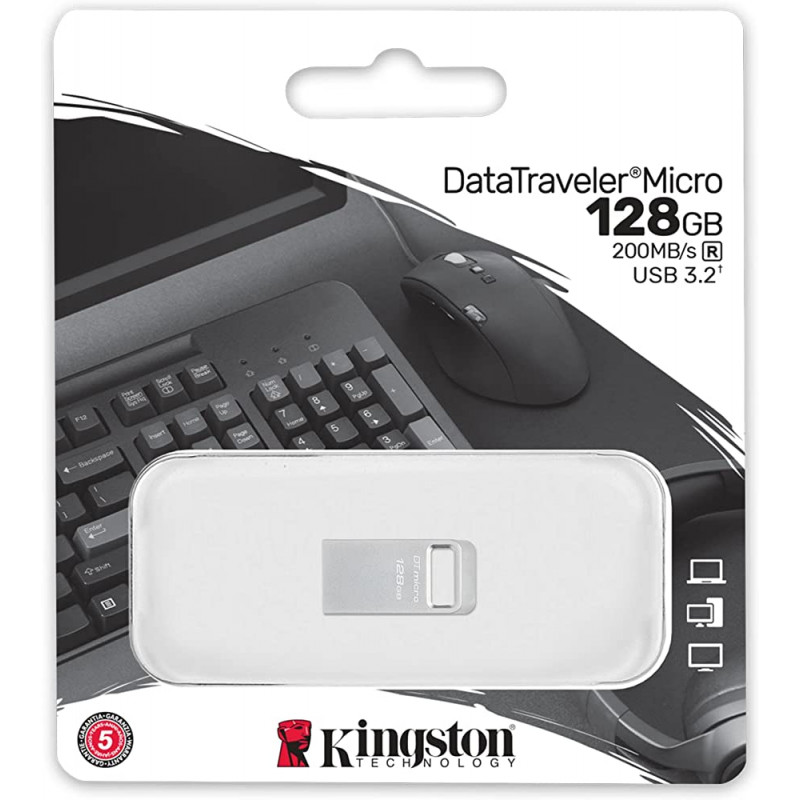 128GB Kingston DataTraveler Micro USB Metal Pendrive
