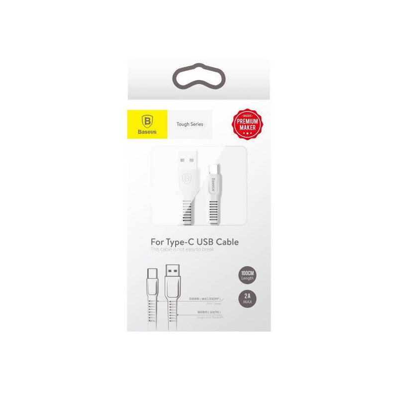 1m Baseus Type-C Tough series Cable 2A White