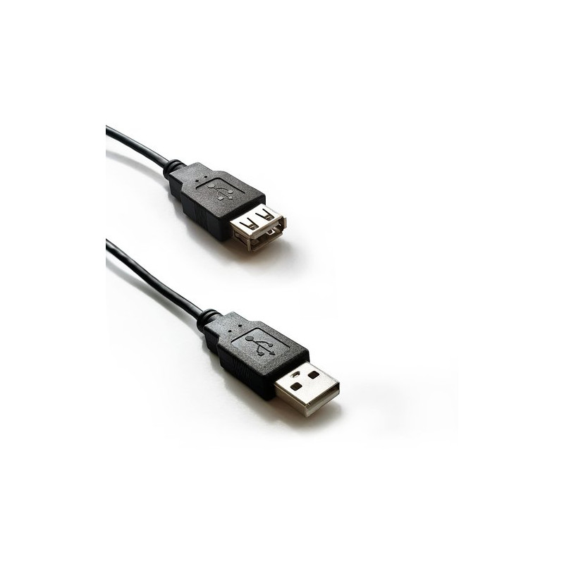 1m USB 2.0 Extension Cable, Type A, Black