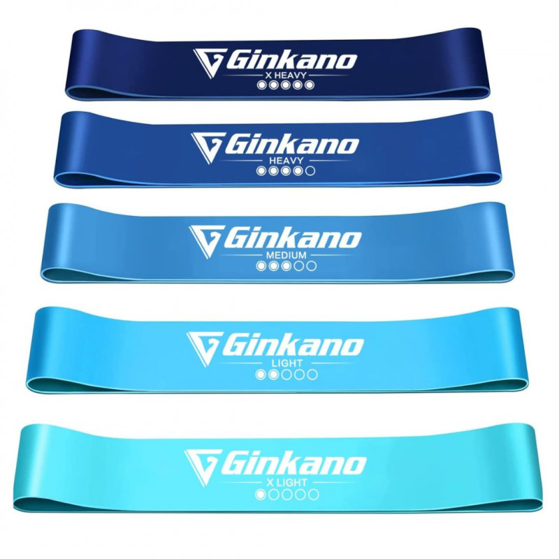 5 Pack Elastic Resistance Band,Strength Levels Natural Latex Exercise Equipment