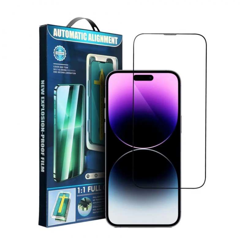 5D Full Glue Tempered Glass for iPhone 16 + Applicator