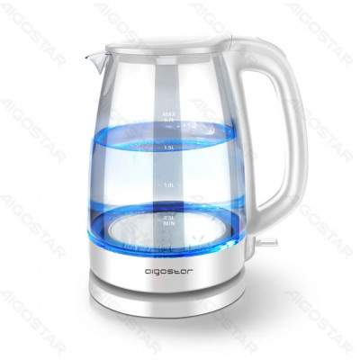 Aigostar electric kettle 1,7 L 2200Wtransparent white