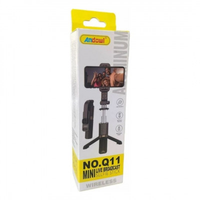 Andowl Wireless Mini Selfie Stick Black