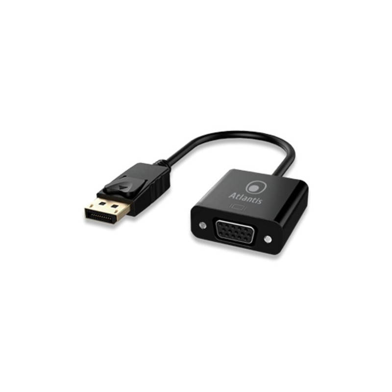 Atlantis Adapter Cable Display Port DP to VGA 20cm Black