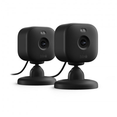 Blink Mini 2 | Plug-in Smart Security Camera with HD, 2 Cameras BLACK