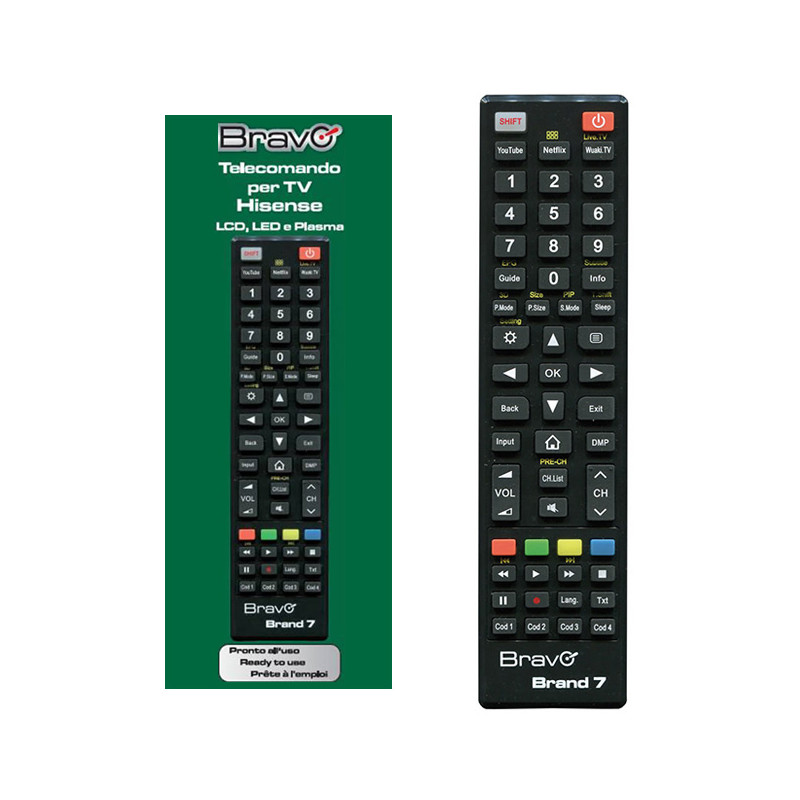 BRAVO Programmable Remote Control (FOR HI-SENSE TELEVISIONS)