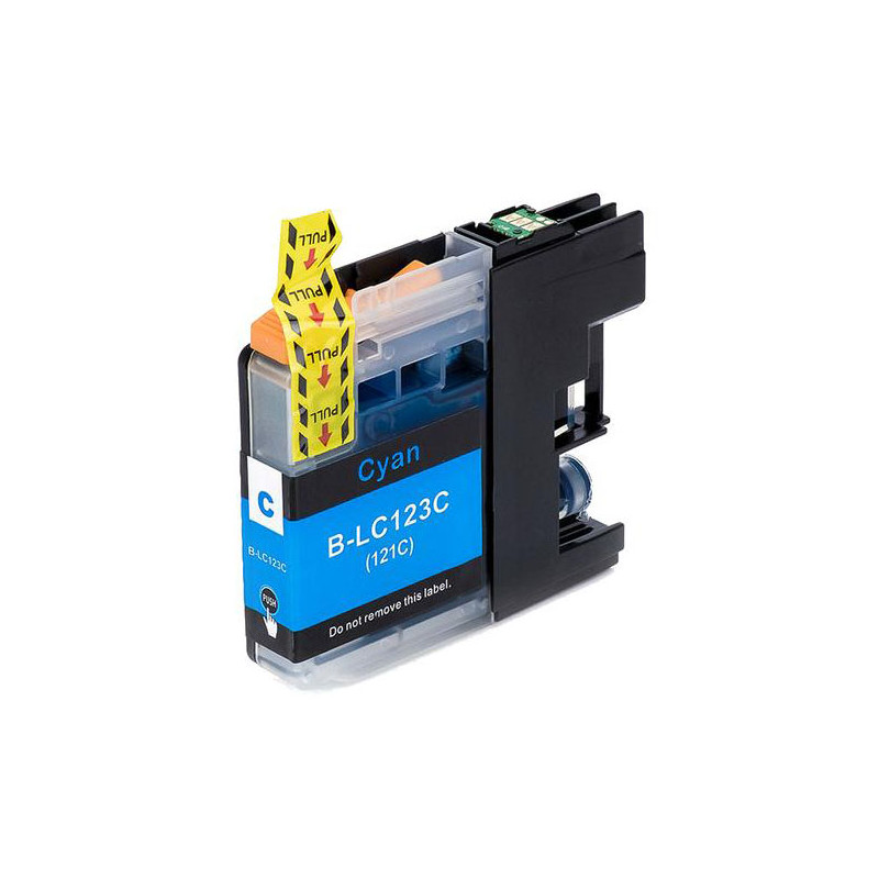 Cartridge compatible with Brother LC-123 Cyan