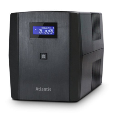 UPS ATLANTIS A03-S1200 Server UPS 1200VA (700W)Stepwave Line Interactive Doppia Batteria (12V@7A/h)USB 3prese IEC+2 schuko