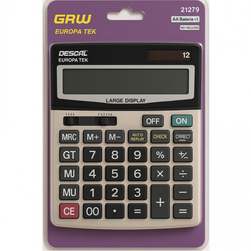 Driwei 12-digit digital calculator with dual power source