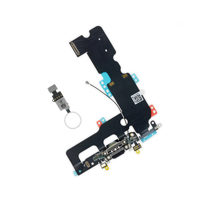 iPhone 7 Plus Lightning Connector + Home Button Silver Assembly