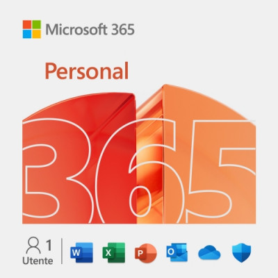 MICROSOFT 365 Personal Italian EuroZone Subscr 1YR Medialess FY25H2 1 utente - 5PC/MAC + 5 SMARTPHONE + 5 TABLET EP2-32448