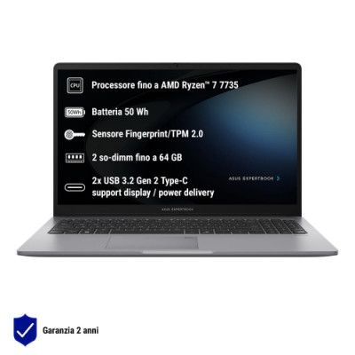 NB ASUS Commercial NX L PM1503CDA-S70049 15,6" AMD Ryzen 5 7535HS 8GB SSD512GB NO SISTEMA OPERATIVO