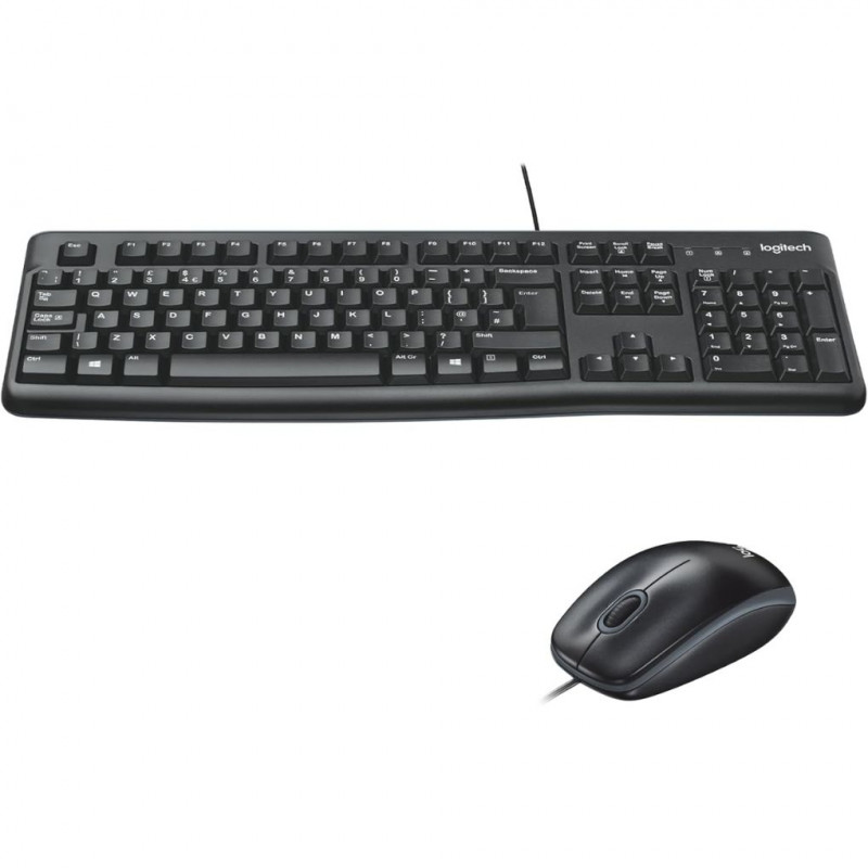 Logitech MK120 Wired Optical Keyboard and Mouse Combo, QWERTY Italian Layout