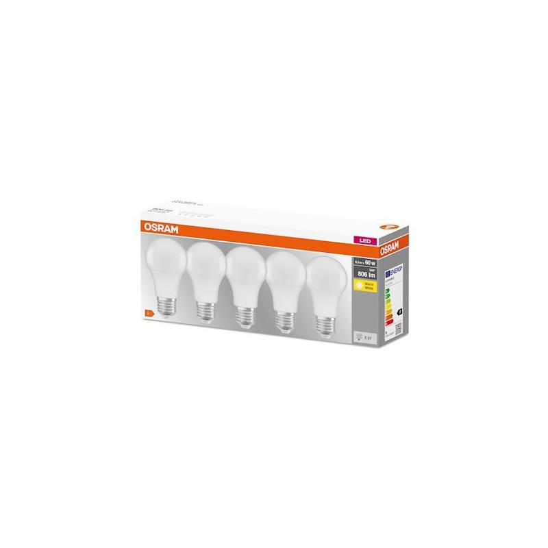 Osram LED Bulb x5 60W E27 / 2700K Warm White
