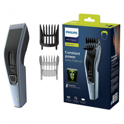 Philips Hairclipper Series 3000 Hair Clippers HC3530/15 Stainless Steel Blades, 13 Cutting Heights, 75 Minutes Battery Life for 
