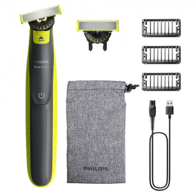 Philips OneBlade Face Electric Beard Trimmer and Razor, 360 Blades, Stubble Comb