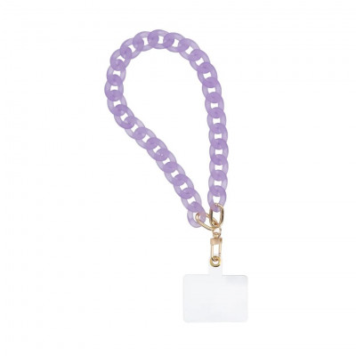 Phone lanyard, Phone pendant - PANAMA / cord length 40cm (20cm in the loop) / for wrist - purple