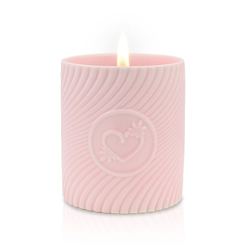 Pink Massage Candle 250 gram Champagne & Strawberry