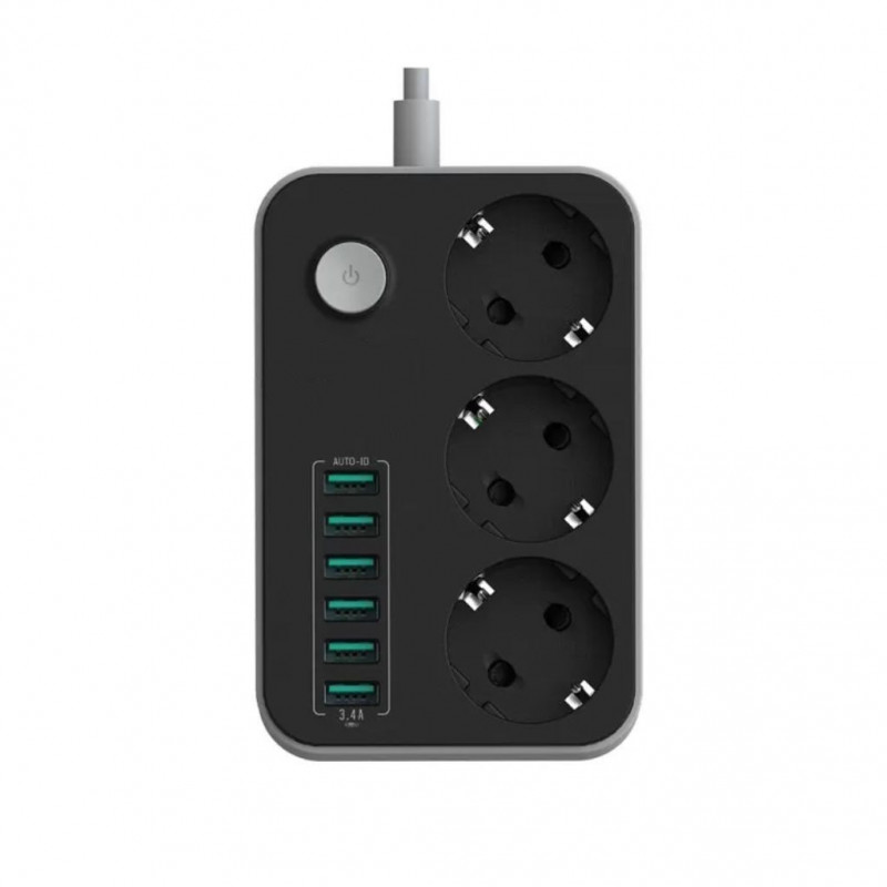 Power Strip AOFO SE3631 3M 3Port+6USB