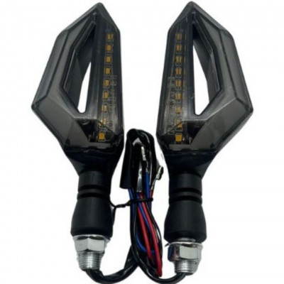 Riderscart Motorcycle 18 LED Amber Turn Signal Red DRL Indicator Light Lamp