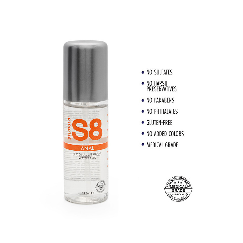 S8 Water-based Anal Lube 125ml
