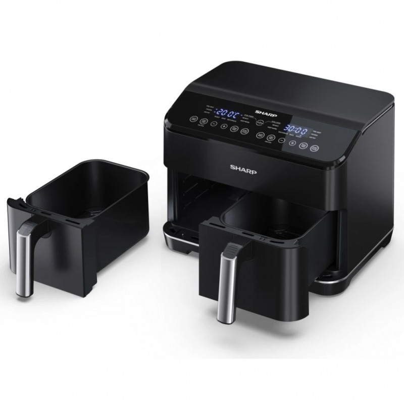 Sharp 8L Air fryer with double drawer and with touch control function