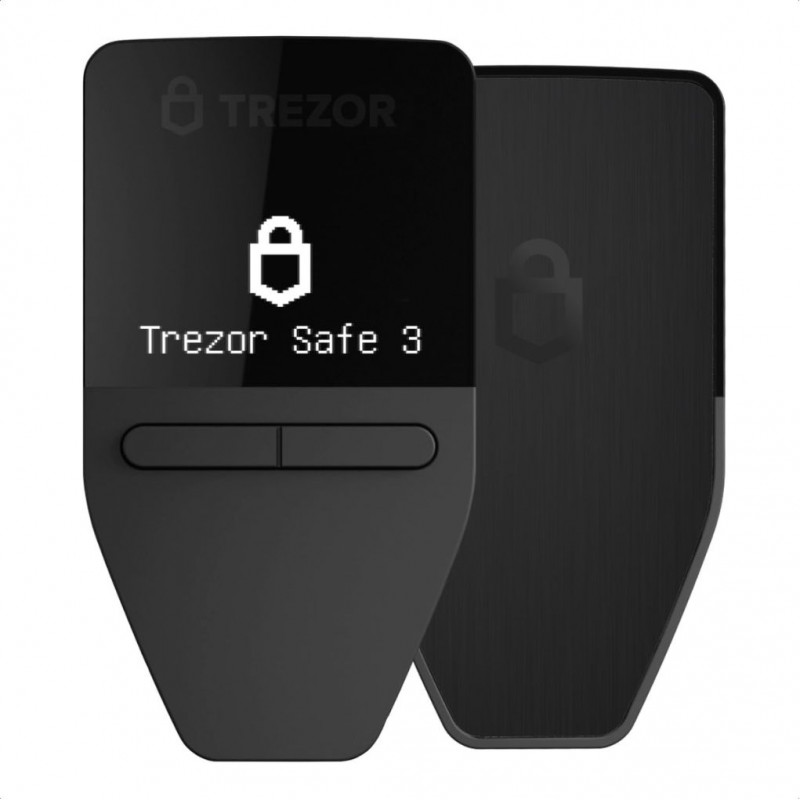 Trezor Safe 3 – Secure Crypto Wallet with Passphrase (Cosmic Black)