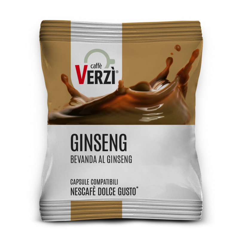 Verzi 30 Capsules Compatible with Nescafé® Dolce Gusto® Machine, Ginseng Drink