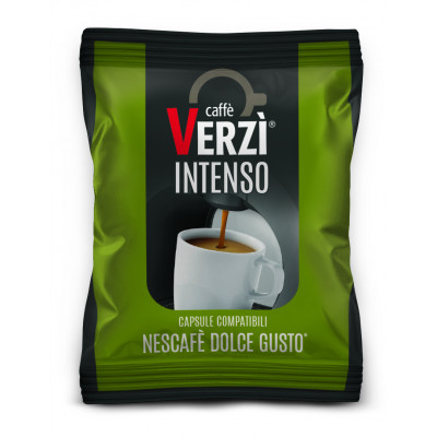 Verzi 50 Capsules Compatible with Nescafé® Dolce Gusto® Machine, Aroma Intenso Coffee
