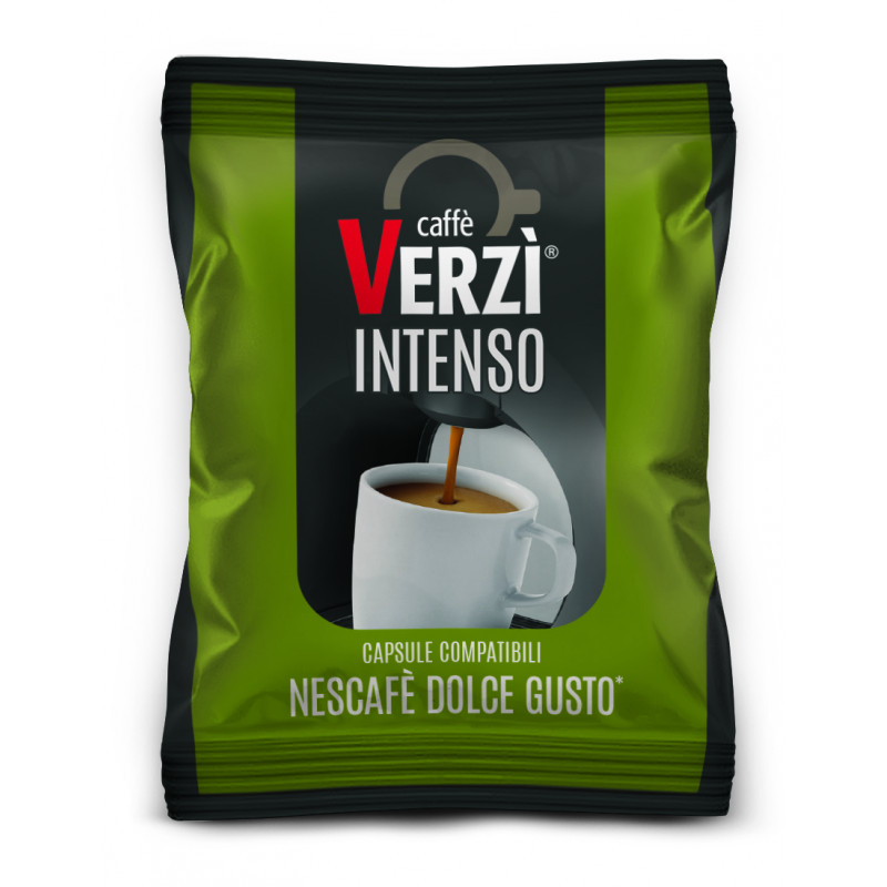 Verzi 50 Capsules Compatible with Nescafé® Dolce Gusto® Machine, Aroma Intenso Coffee